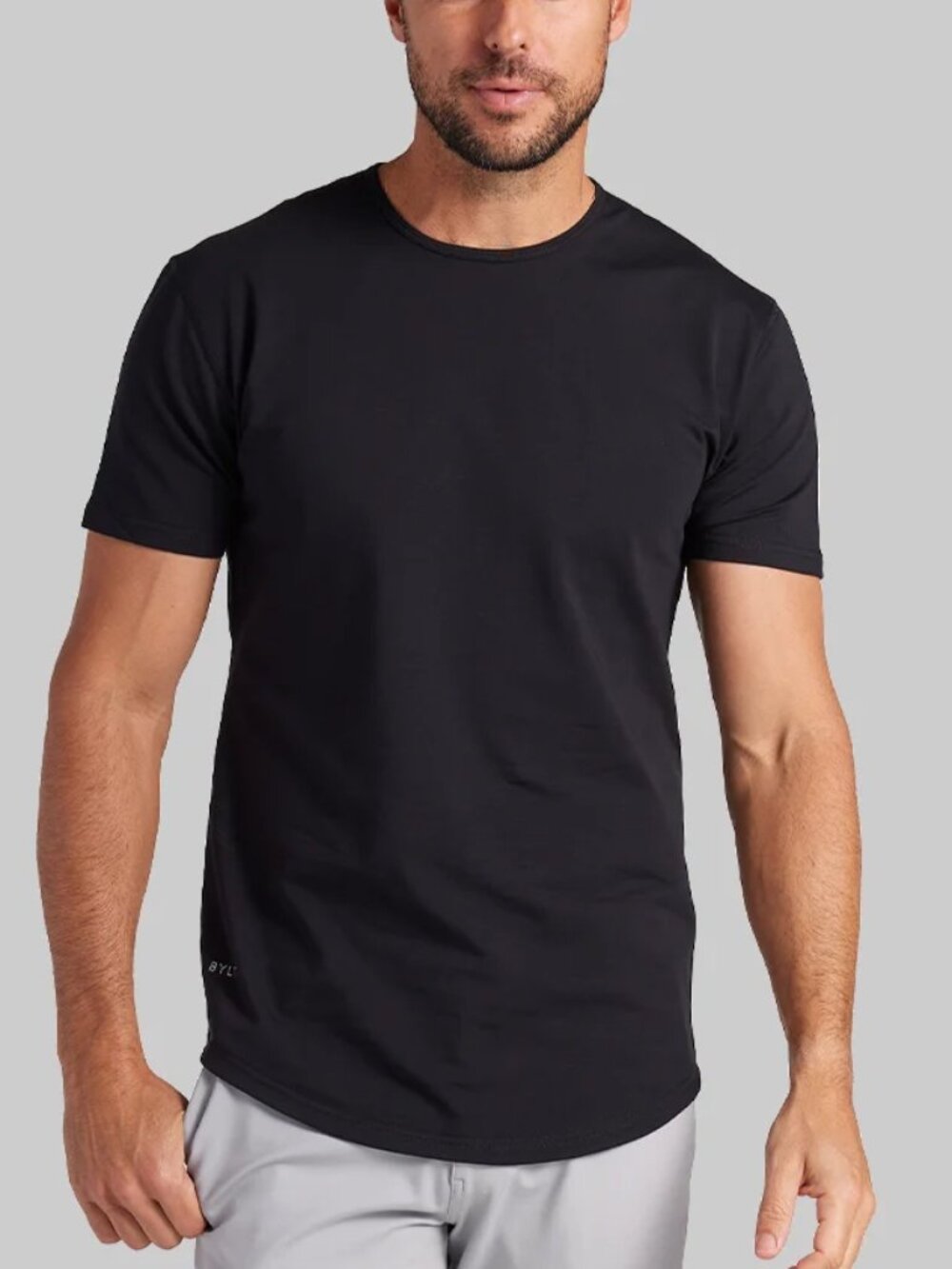 BYLT Premium Basics - Drop-Cut LUX Shirt Black Men's Medium